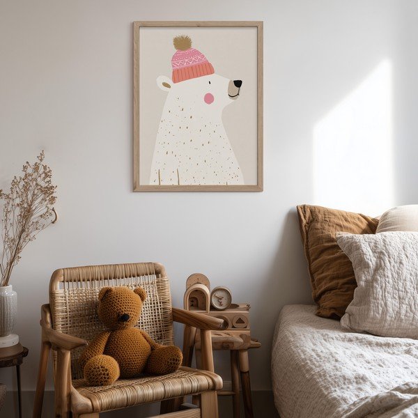 Dětský obrázek 30x40 cm White Bear – Styler-image-2