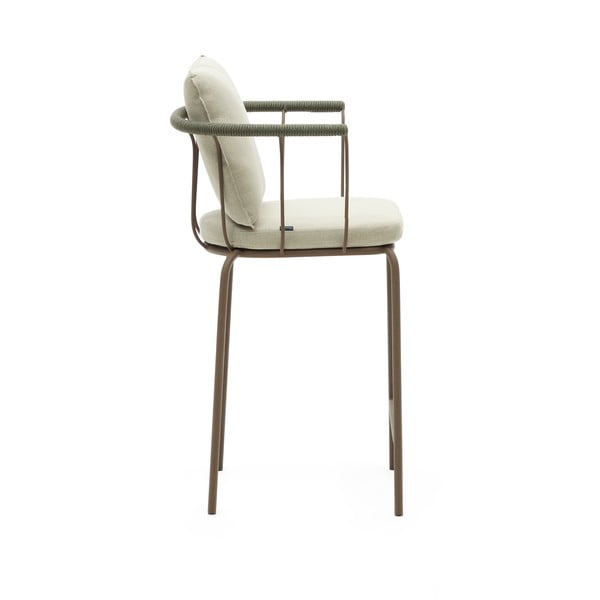 Světle zelená zahradní barová židle Salguer – Kave Home-image-2