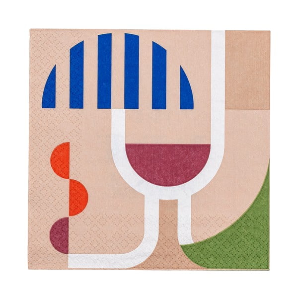 Papírové ubrousky v sadě 20 ks Wine – Bloomingville