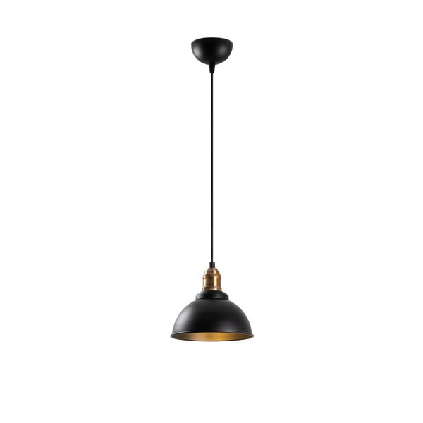 Černé závěsné svítidlo s kovovým stínidlem ø 21 cm Varzan – Opviq lights