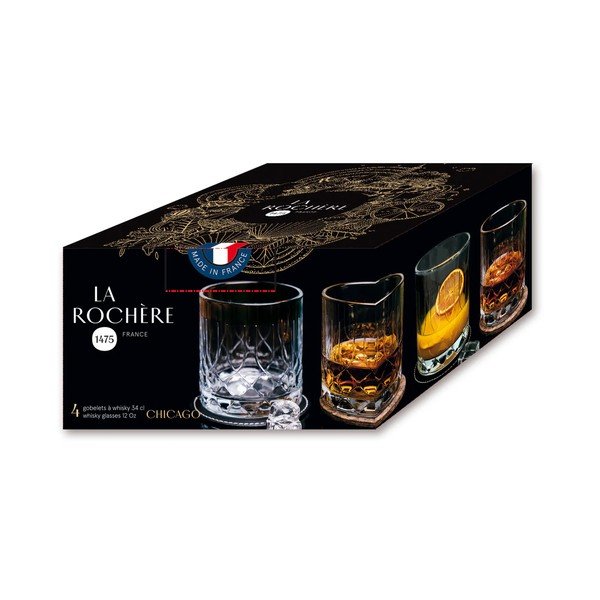 Sklenice v sadě 4 ks na whiskey 340 ml Chicago – La Rochére-image-3