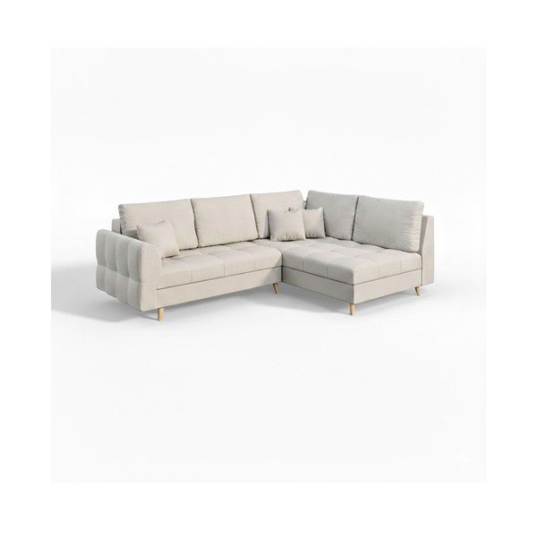 Krémová rohová pohovka (pravý roh) Ariella – Ropez