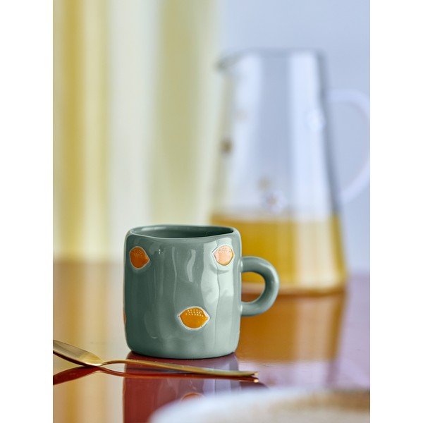Šedozelený dětský hrnek z kameniny 230 ml Agnes – Bloomingville Mini-image-2