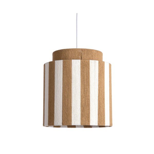 Bílé/v přírodní barvě provazové závěsné svítidlo ø 30 cm Vienna Stripes – Leitmotiv