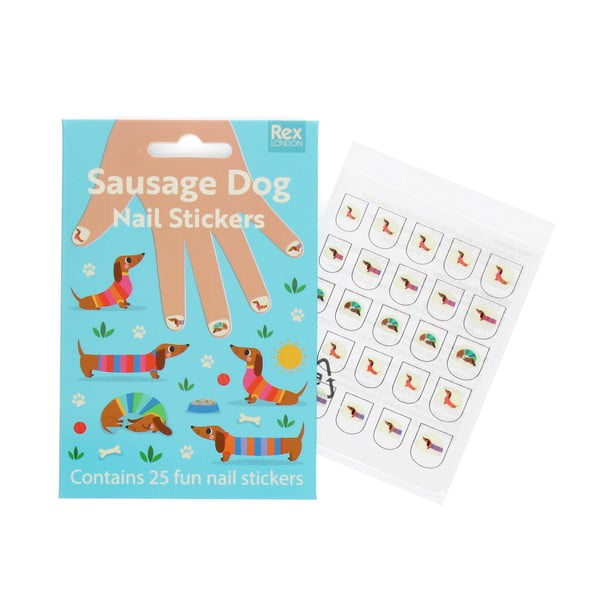 Kreativní sada Sunny Sausage Dog – Nail stickers – Rex London