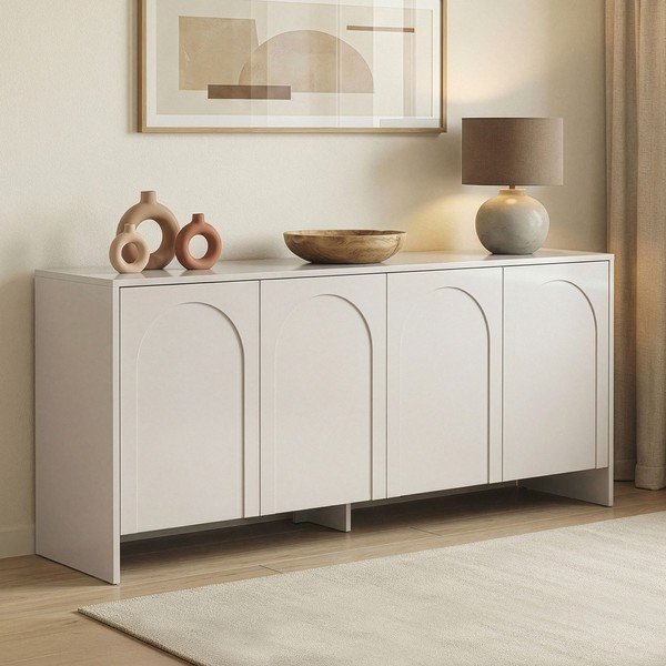 Krémová komoda 180x80x45 cm Arlen  – Kalune Design-image-2