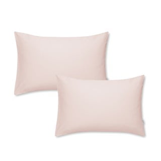 Sada 2 růžových povlaků na polštář z bavlněného saténu Bianca Standard, 50 x 75 cm
