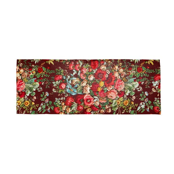 Červený běhoun s příměsí bavlny Velvet Atelier Still Life, 55 x 135 cm