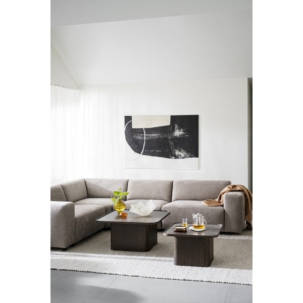 Tmavě hnědý konferenční stolek v dekoru dubu ø 60 cm Sullivan – Rowico-image-3