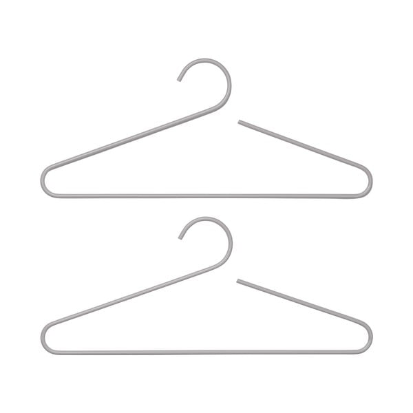 Sada 2 světle šedých ocelových ramínek Blomus-image-1