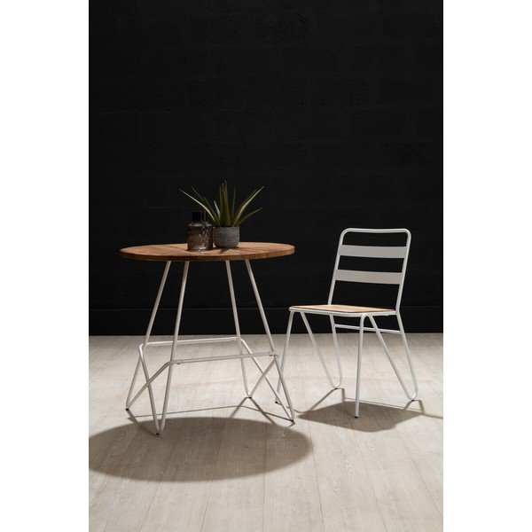 Bílá/v přírodní barvě jídelní židle z jilmového dřeva District – Premier Housewares-image-4