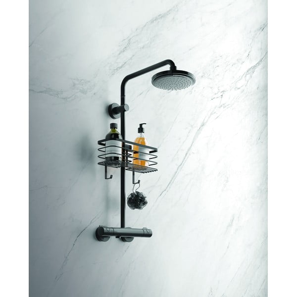 Černá koupelnová police Metaltex Origin-image-3