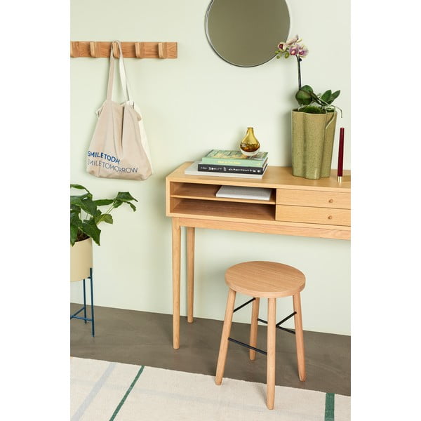 Nástěnný věšák z dubového dřeva v přírodní barvě Nomad – Hübsch-image-4