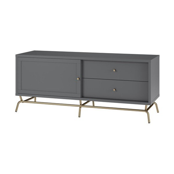Šedý TV stolek 150x62 cm Madison - Støraa-image-4