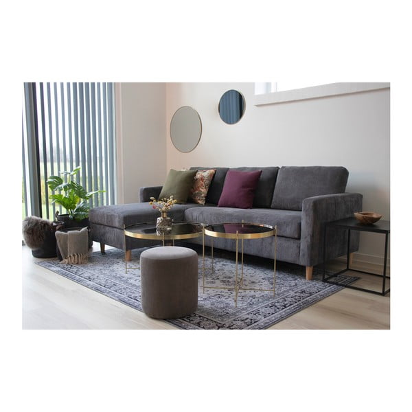 Kulaté nástěnné zrcadlo s rámem ve zlaté barvě House Nordic Jersey, ø 60 cm-image-2