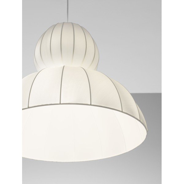 Matně bílé látkové závěsné svítidlo ø 50 cm Delina – Nova Luce-image-2