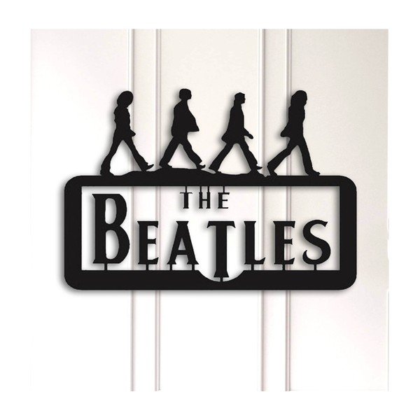 Černá nástěnná dekorace The Beatles