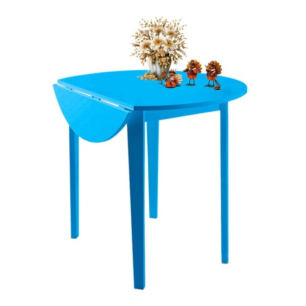 Modrý skládací jídelní stůl Støraa Trento Quer, ⌀ 92 cm