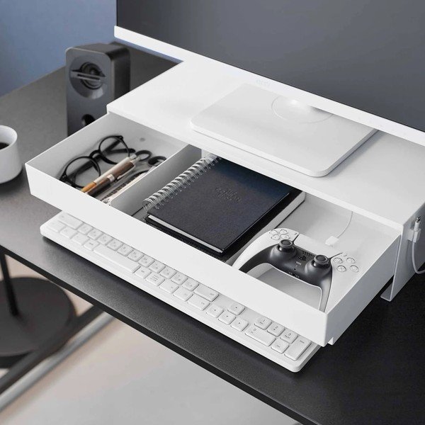 Bílý kovový stojan na monitor Tower – YAMAZAKI-image-4