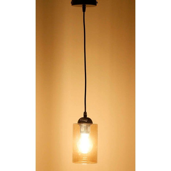 Černé závěsné svítidlo se skleněným stínidlem ø 10 cm Bistro – Candellux Lighting-image-4