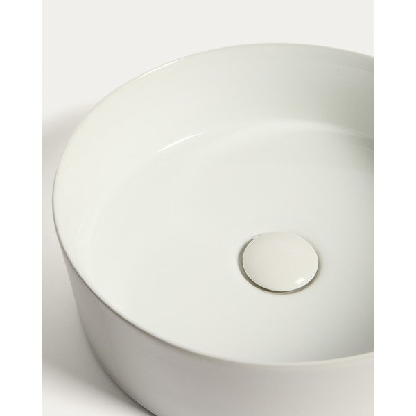 Bílé keramické kulaté umyvadlo ø 36 cm Ovara – Kave Home-image-4