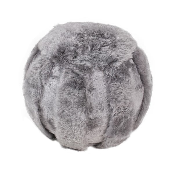Kožešinový puf Grey Brisa, 35x42 cm