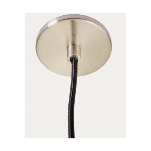 Závěsné svítidlo ve stříbrné barvě s kovovým stínidlem Nuvira – Kave Home-image-3