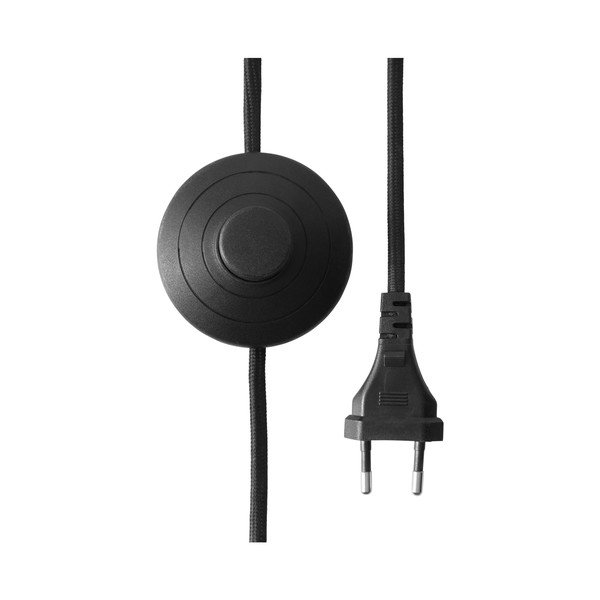 Černá/krémová látková stojací lampa s ohybatelnou konstrukcí (výška 155 cm) Kate – Ellos Home-image-4