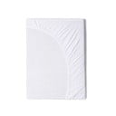 Dětské bílé bavlněné elastické prostěradlo Good Morning, 60 x 120 cm