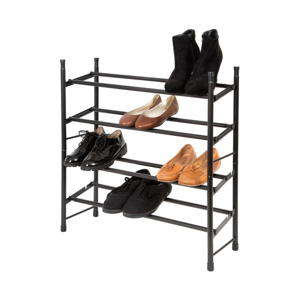 Černý kovový teleskopický stojan na boty – Compactor-image-3