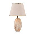 Krémová/ve zlaté barvě stolní lampa s textilním stínidlem (výška 50 cm) Yakamoz – Opviq lights