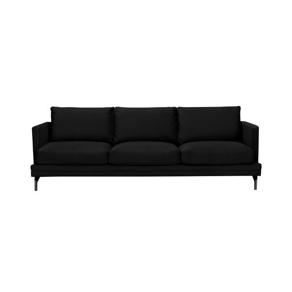 Černá pohovka s podnožím v černé barvě Windsor & Co Sofas Jupiter