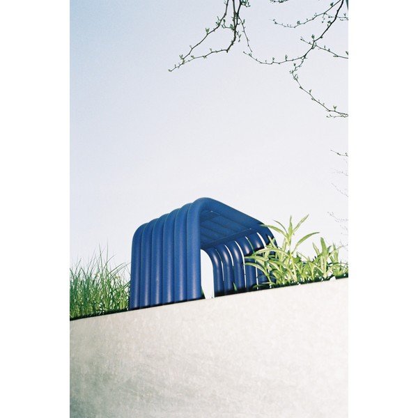 Modrá kovová zahradní židle Nokk – noo.ma-image-2