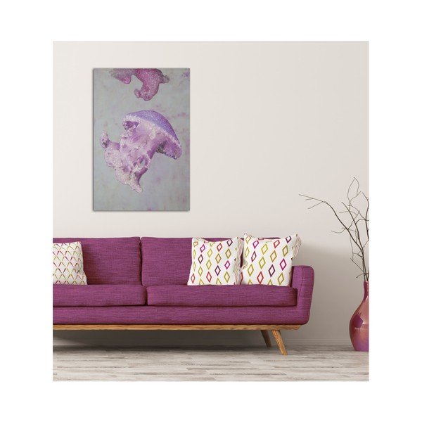 Ručně malovaný obraz v rámu z borovicového dřeva Mauro Ferretti Medusa Purple, 80 x 120 cm-image-4