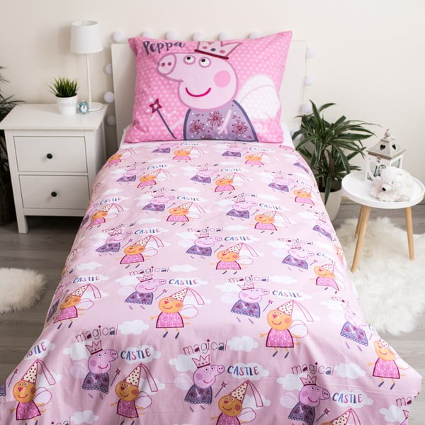 Růžové dětské bavlněné povlečení Jerry Fabrics Peppa Pig, 140 x 200 cm-image-2