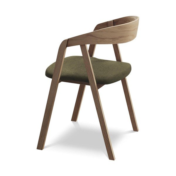 Zelené jídelní křeslo z masivního dřeva Erika – Makamii-image-3