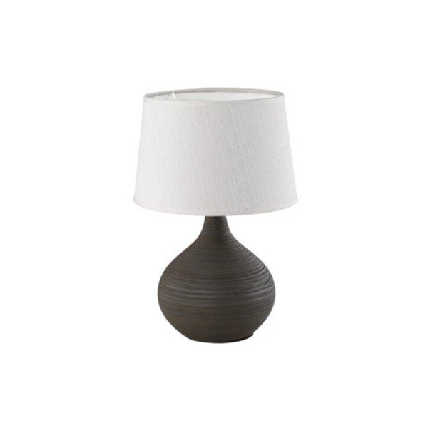 Tmavě hnědá stolní lampa z keramiky a tkaniny Reality Martin, výška 29 cm-image-2