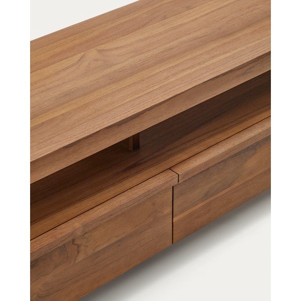 TV stolek z teakového dřeva v přírodní barvě 200x50 cm Sashi – Kave Home-image-4