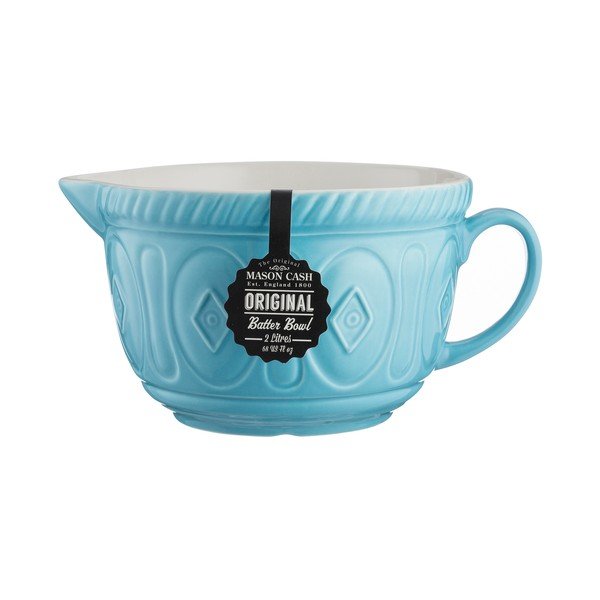 Tyrkysově modrá kameninová mísa s nálevkou Mason Cash Batter, 2 l-image-1