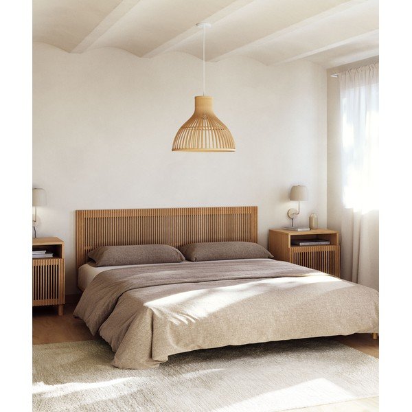 Čelo postele z jasanového dřeva v přírodní barvě 195x70 cm Beyla – Kave Home-image-1
