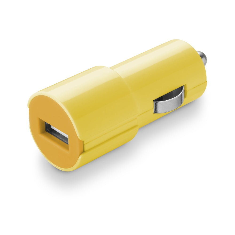 Žlutá autonabíječka Style&Color Cellularline s konektorem USB, 1A