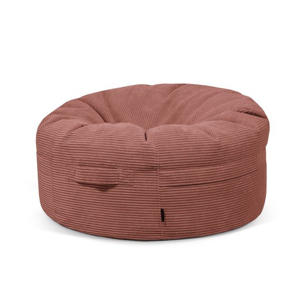 Manšestrový sedací vak v cihlové barvě Roll 105 – SLOWDOWN