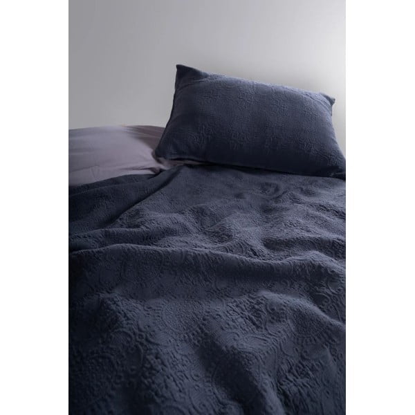 Tmavě šedý set přehozu a povlaku na polštář z žakáru 240x260 cm Jacquard – Mila Home Luxury-image-1