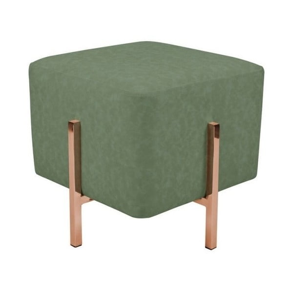 Zelená stolička s nohami v měděné barvě Vivorum Liani