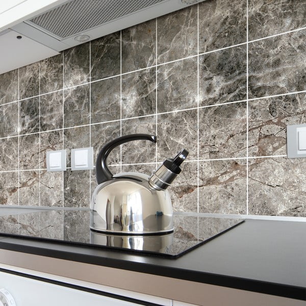 Sada samolepek na kachličky 24 ks 15x15 cm Marble Tiles Venezia – Ambiance-image-4