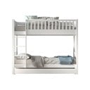 Bílá patrová dětská postel z borovicového dřeva s úložným prostorem 90x200 cm SCOTT – Vipack