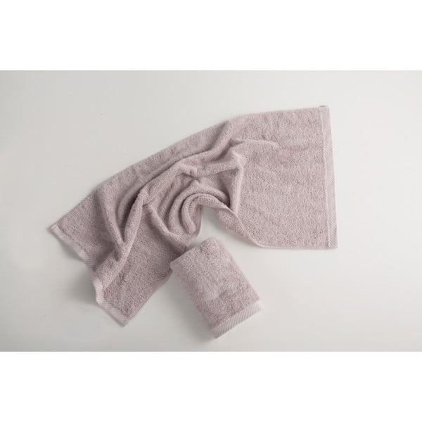 Světle šedý bavlněný ručník El Delfin Lisa Coral, 30 x 50 cm