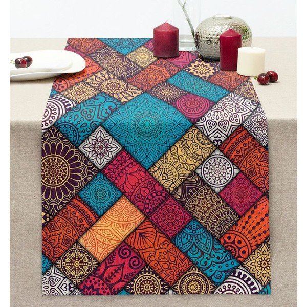 Běhoun na stůl 40x130 cm Mandala Tiles – Mila Home-image-1