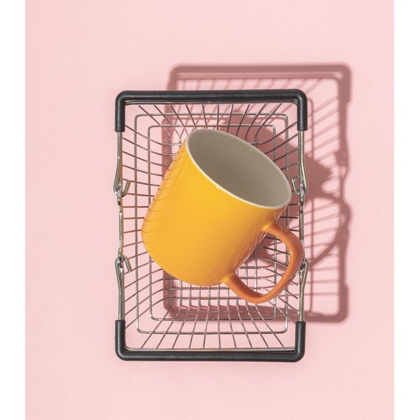 Oranžový hrnek z kostního porcelánu 370 ml Mae – ONA-image-1