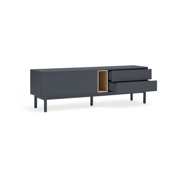 Tmavě šedý TV stolek 180x56 cm Corvo - Teulat-image-4